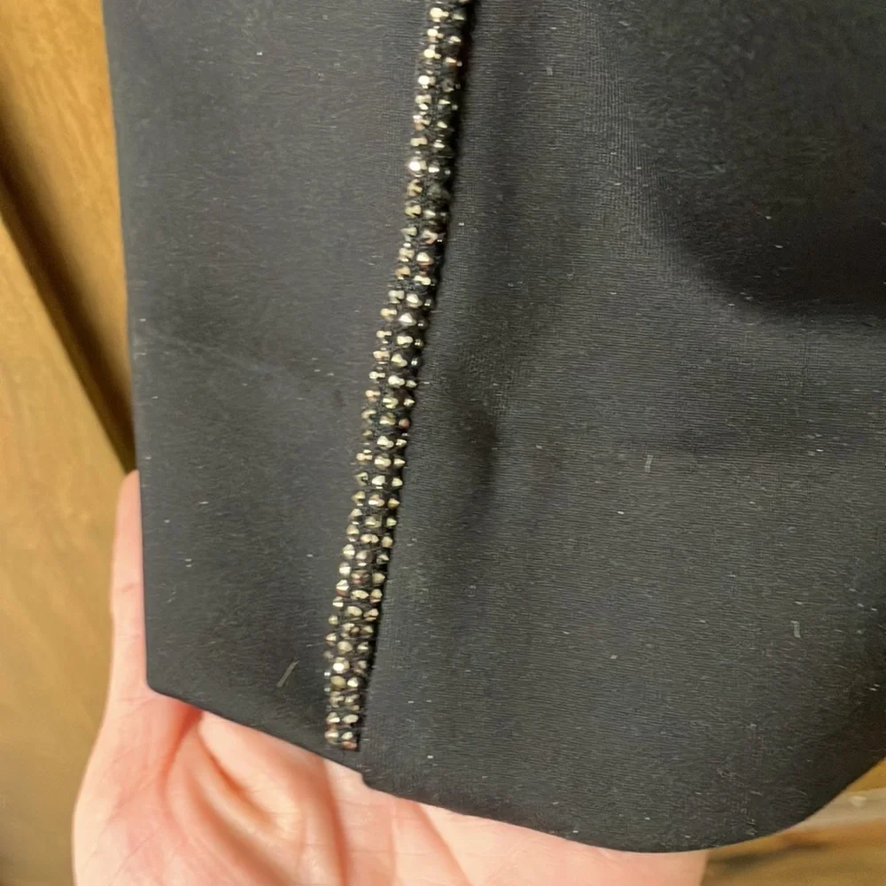 Crystal embellished black tuxedo pants - Picture 5 of 7